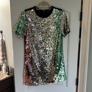 Rainbow Sequin Mini Dress Size Small